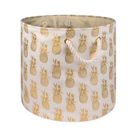 MADE4MANSIONS Storage Bin, Polyester, Pineapple Gold MA2567240